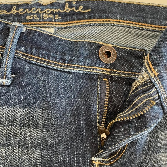 Abercrombie & Fitch Girls Stretch Denim Jean Skirt Size 14 - Picture 5 of 11